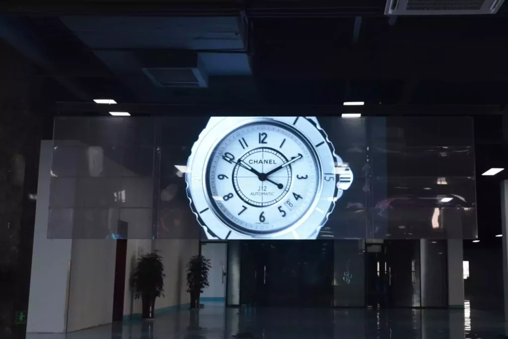 transparent-led-film-clock