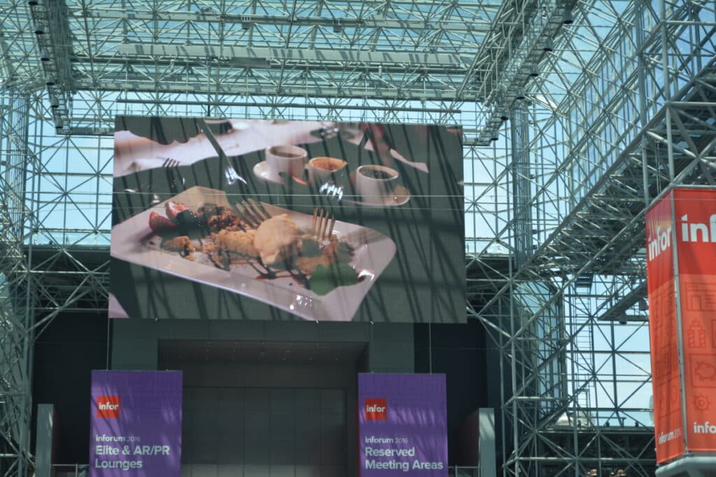 50 foot wide LED screen in New York City
