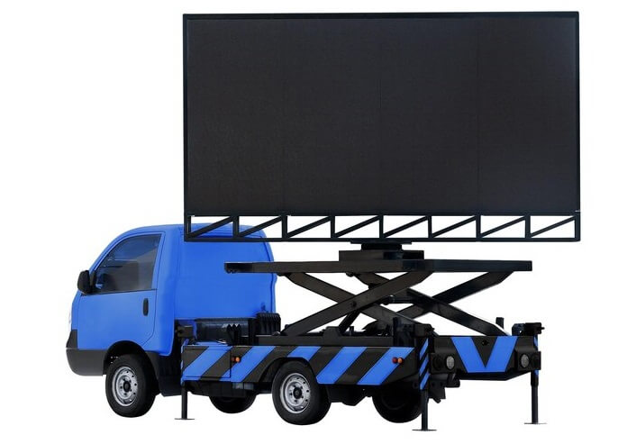 Drive Visibility with LED Advertising Trailer