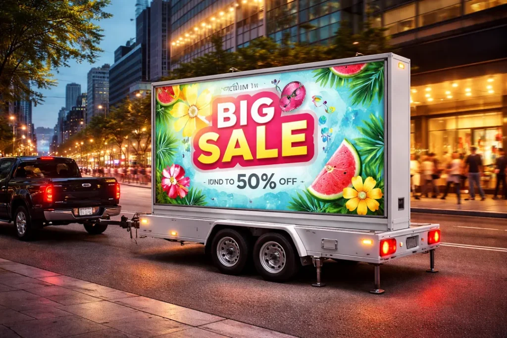 mobile LED advertising trailer
