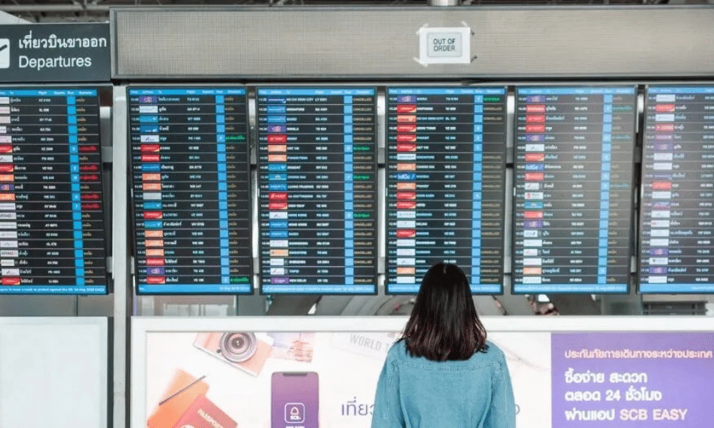 Indoor flight information LED display