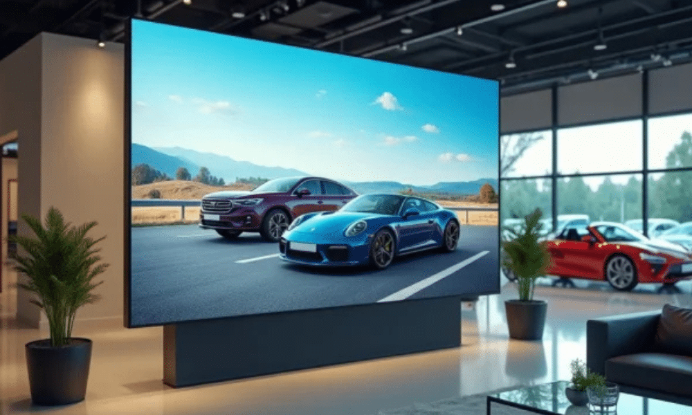 Dealership LED display showroom visuals