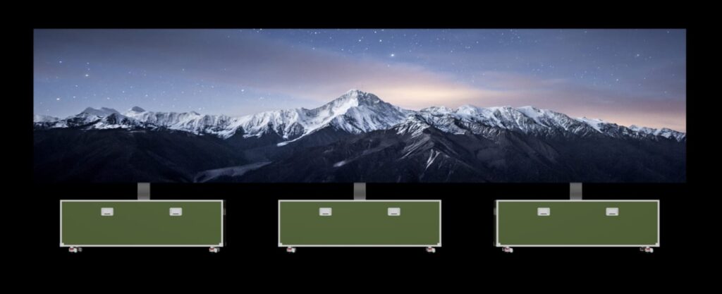 Three Portable Flight Case Screens side x side image