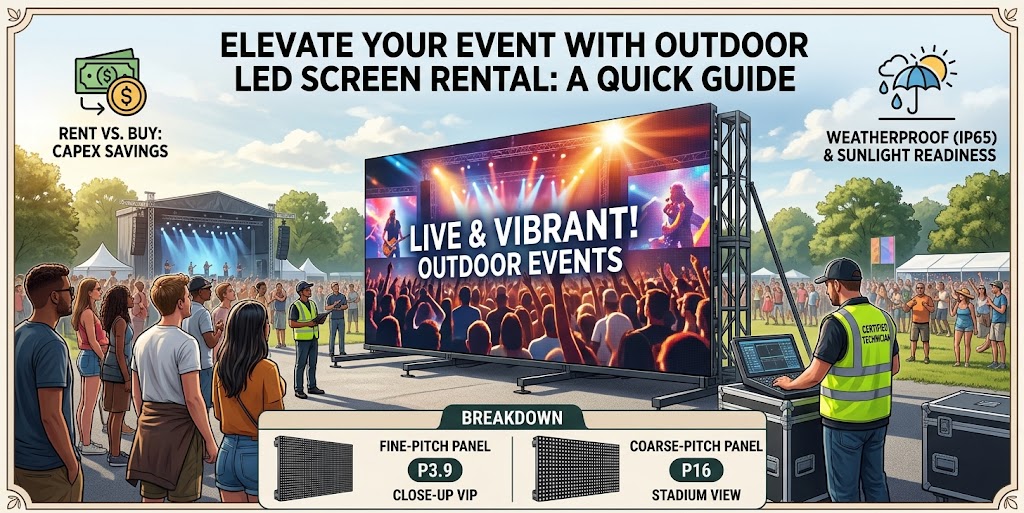 outdoor led screen rental